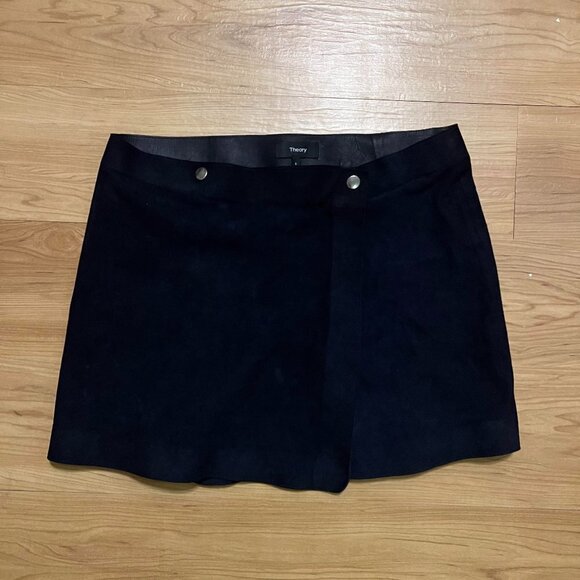 Theory Women's Murta Wilmore Suede Skirt